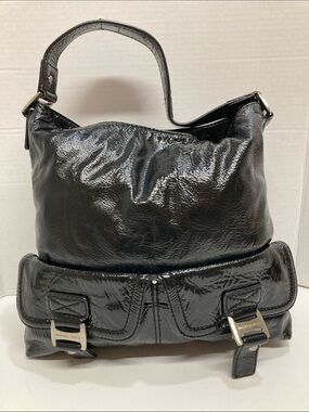 Michael Michael  Kors Ranger Black Patent Leather Bag